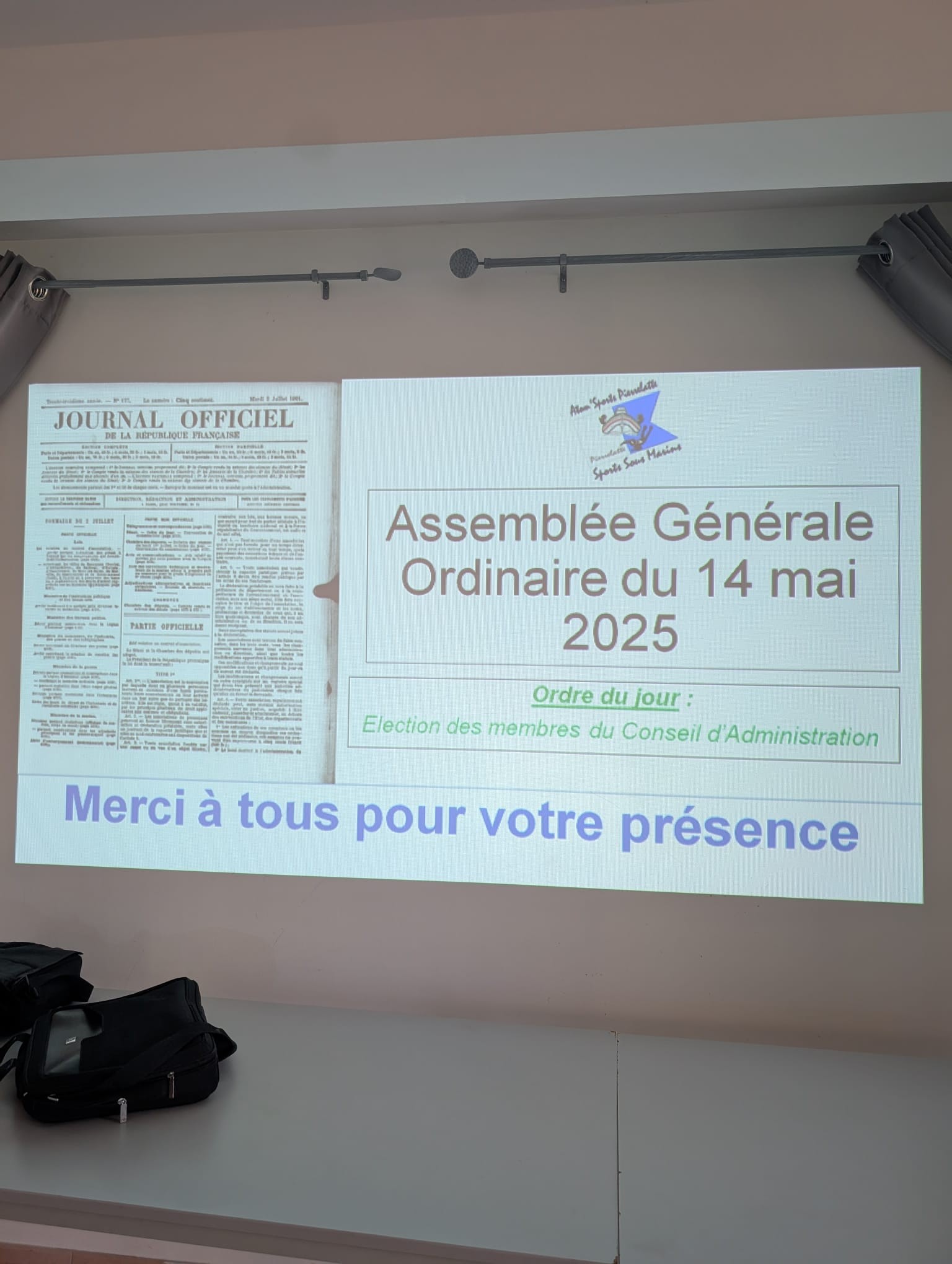 Ordre du jour de l'Assemblée Générale